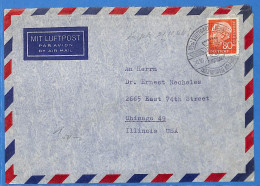 Allemagne Republique Federale 1960 Lettre Par Avion De Stuttgart Aux USA (G18864) - Storia Postale