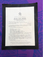 Avis De Décès Du Policier Robert Magnin Tue Par Le FLN 1960 - Police & Gendarmerie