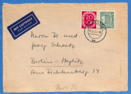 Allemagne Republique Federale 1953 Lettre Par Avion De Kassel (G18881) - Storia Postale