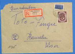 Allemagne Republique Federale 1951 Lettre Einschreiben De Duisburg (G18887) - Brieven En Documenten