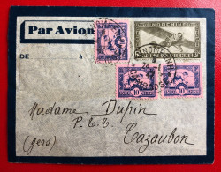 Indochine, Entier-Avion + Complément TAD PHNOM PENH, Cambodge 24.1.1947 - Pour Paris - (C027) - Cartas & Documentos