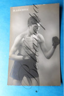 Boksen Bokser Boxeur Boxing Boxer  " A.LAUREYS  "   Fotokaart Photo HALLEUX Berchem - Boxeo