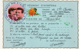 CPA - 1er Régiment D'Infanterie : Permission De Rigoler ... Fantaisie - Humor