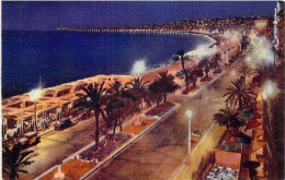 FRANCE - 06 - Nice - La Promenade Des Anglai, La Nuit - Carte Postale Ancienne - Niza La Noche