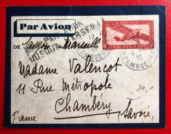 Indochine, Entier-Avion TAD PHNOM PENH, Cambodge 4.1.1936, Pour La France - (C100) - Cartas & Documentos
