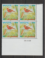 Mayotte 2009 Oiseaux Cardinal 221 Coin Daté ** MNH - Nuovi