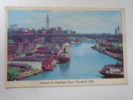 D195675  Cleveland, Ohio -Entrance To Cuyahoga River  1962 Sent To Hungary - Cleveland