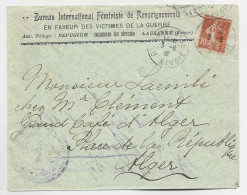 FRANCE N°138 ANNEMASSE 1916 HTE SAVOIE LETTRE COVER ENTETE BUREAU FEMINISTE GUERRE REFUGIUM REFUGIES LAUSANNE TO ALGERIE - Poststempel