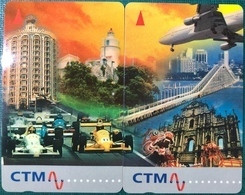 MACAU-CTM 1996 THE STORY OF MACAU PHONECARDS. ONE SET OF PHONE CARD INCLUDED-MACAU HIGHLIGHTS SET OF 2, UNUSED - Macao