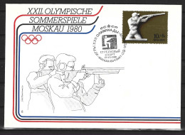 URSS. N°4397 De 1977 Sur Enveloppe Commémorative. Tir Aux J.O. De Moscou. - Tiro (armi)