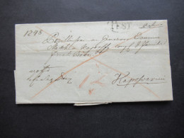 Österreich Ungarn Vorphila 1825 Ovalstempel Pest Mit Papiersiegel Nach Kaposvari / Kaposvarini Mit Inhalt Und Autograph - ...-1850 Prefilatelía