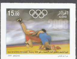 Algérie 1503 Non Dentelé Jeux Olympiques Pékin Chine Lutte Imperforate Olympic Games Beijing 2008 China Wrestling - Worstelen