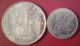 FRANCE.......LOT DE 2 PIECES.......5 F + 10 F........... - Andere & Zonder Classificatie