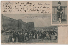 Azerbaijan 1902 Baku Baky Bakou, Jeune Grousinien, Marche De Charbon Pres De La Fortesse - Azerbaïjan