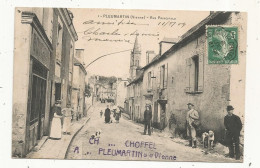 JC, Cp, 86, PLEUMARTIN, Rue Principale , Choffel , Voyagée 1909 - Pleumartin