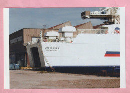 PHOTOGRAPHIE - PORT DE DUNKERQUE - BRITTANY FERRIES   " COUTANCES  " (5) FERRY BOAT / PAQUEBOT - Boten