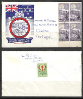 New Zealand 1954 Health Stamps SOUVENIR Cover To PORTUGAL WITH VIGNETTE HEALTH MOUNT ASPIRING Mountain Climbing - FDC