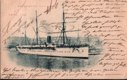 ! Alte Ansichtskarte 1901 Messageries Maritimes, Dampfer Yang Tse, Schiff, Ship, Ligne No.1, Port Said - Piroscafi