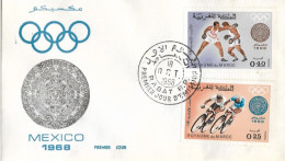 MAROC 1968 - YT 574/75 - Jeux Olympiques Mexico 1968 - 18.10.1968 - Maroc (1956-...)