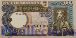 ANGOLA 1000 ESCUDOS 1973 PICK 108 AU+ - Angola