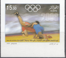 Algérie 1503 Non Dentelé Jeux Olympiques Pékin Chine Lutte Imperforate Olympic Games Beijing 2008 China Wrestling - Lotta