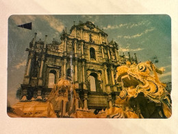 MACAU VIEW PHONE CARD VERY FINE AND CLEAN USED, VIEW OF RUINS OF ST. PAUL CHURCH - Macao