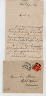 TB 4254 - 1910 - LAC - Lettre De Mr BOUYER Elève Musicien Au 33 ème Rgt D'Artillerie à POITIERS Pour CHATEAUROUX - Militaria