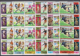 Soccer World Cup 1970 - Football - RAK - Set Perf.+imp.+ovp MNH - 1970 – Mexique