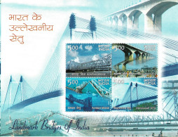 INDIA 2007 Mi BL 45 BRIDGES MINT MINIATURE SHEET ** - Blokken & Velletjes