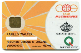 Card Multiservice Comune Di Genova - Unclassified