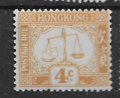 Hong Kong Mint Low Hinge Trace 1938 Normal Paper 25 Euros - Postage Due