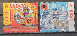 2020 - Ireland - MNH - European Capitals Of Culture - Galway And Rijeka - 2 Stamps - Ongebruikt