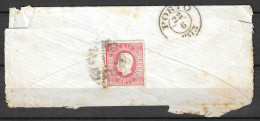 1873 PORTUGAL CIRCULATED COVER 25 REIS STAMPS PORTO RUA DA BOA VISTA  AND EXPEDITION CANCEL  - Lettres & Documents