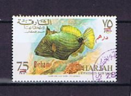 Khor Fakkan : Michel 112 Overprinted "Dirham" In Red Used, Gestempelt - Khor Fakkan