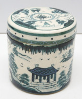 -JOLI POT COUVERT PORCELAINE ASIE POT A ONGUENT Ou AUTRE COLLECTION Déco  E - Other & Unclassified