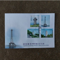 Taiwan 2010 Set Lighthouse/Leuchtturm Stamps Used On FDC. - Storia Postale