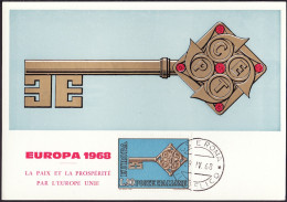 Europa CEPT 1968 Italie - Italy - Italien CM Y&T N°1010 - Michel N°MK1272 - 50l EUROPA - 1968