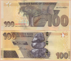 Zimbabwe 100 Dollars 2020 P#W106 UNC - Zimbabwe