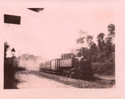 Rouelles - Photo Ancienne Albuminée - Passage Du Train à La Halte Gare - Ligne Chemin De Fer - Autres & Non Classés