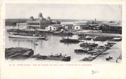 EGYPTE - PORT SAID - Vue De L'entrée Du Canal Avec Le Bureau De La Compagnie - Carte Postale Ancienne - Other & Unclassified