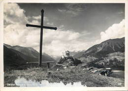 Postcard Switzerland Schloss Tarasp Kreusberg Cross Castle - Tarasp