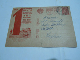 Russia USSR Postal Stationery Postcard Cover 1933  TO ENGLAND - Brieven En Documenten