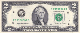 USA 2 DOLLARS 1995 Atlanta NOTE UNC "free Shipping Via Regular Air Mail (buyer Risk)" - Biljetten Van De  Federal Reserve (1928-...)