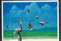 Barbuda. 1991. Brown Pelican. MNH SS. SCV = 25.00. - Pélicans