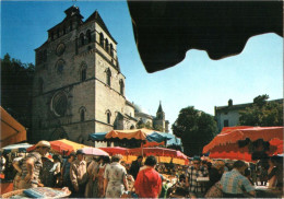 CPM 46 (Lot) Cahors-en-Quercy - Marché Devant La Cathédrale Et Sa Façade Du XIIIème Siècle TBE - Marchés