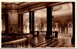 Northern Ireland Belfast City Hall Interior View Real Photo - Belfast