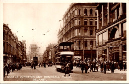 Northern Ireland Belfast Castle Junction And Donegall Place Trolley Real Photo - Belfast