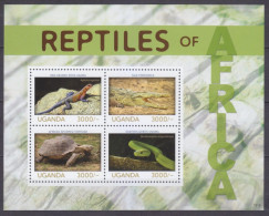 2014 Uganda 3200-3203KL Reptiles 14,00 € - Serpents