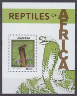 2014 Uganda 3204/B447 Reptiles 10,00 € - Serpents