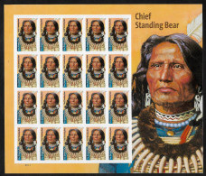 US 2023 Indian Ponca Chief Standing Bear Sheet Of 20 Forever Stamps Scott # 5799, MNH** - Indios Americanas